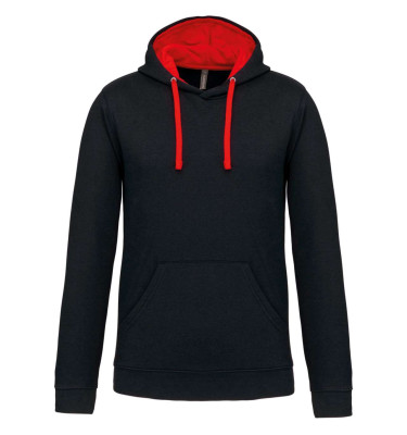 MEN'S CONTRAST HOODED SWEATSHIRT