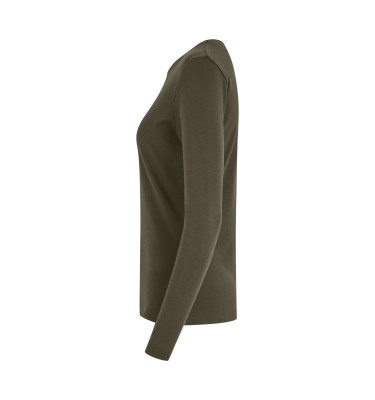 Interlock T-shirt | organiczny | długi rękaw | dam