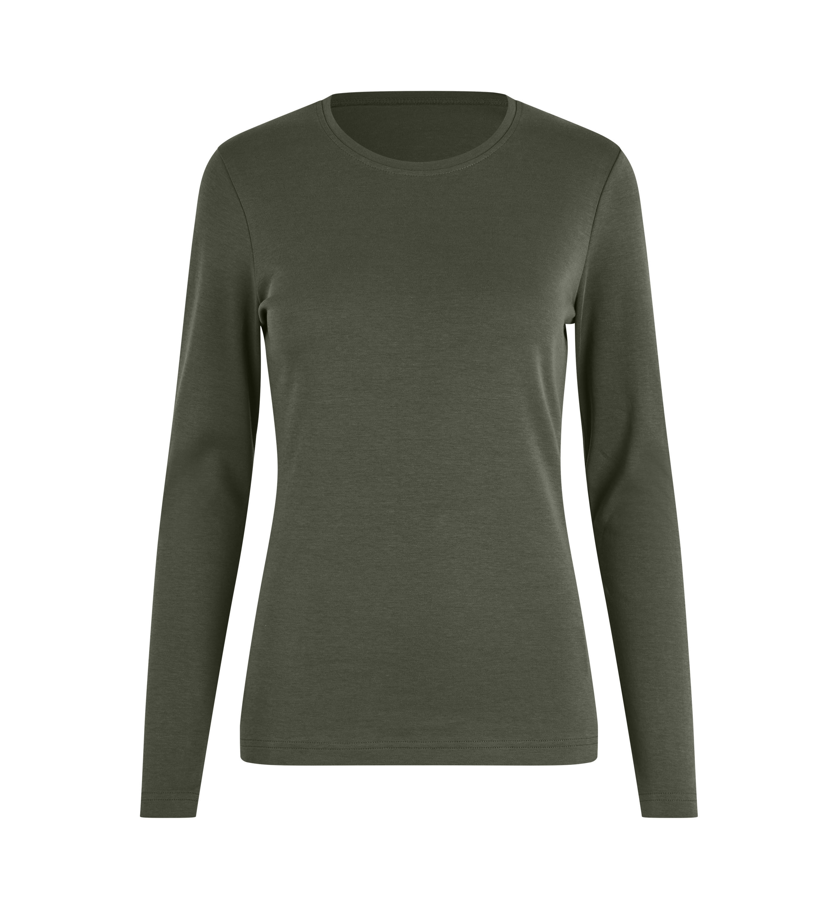 Interlock T-shirt | organiczny | długi rękaw | dam