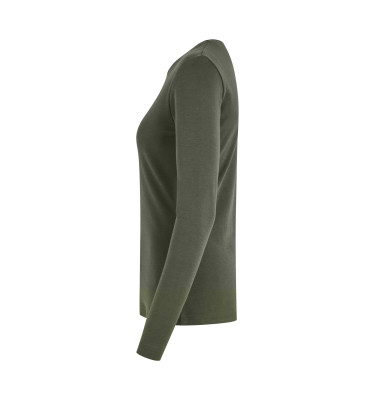 Interlock T-shirt | organiczny | długi rękaw | dam