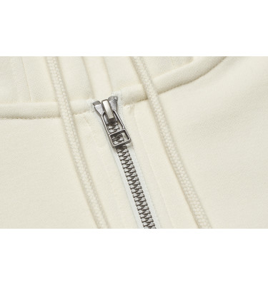 Bluza z kapturem | organiczna | zip | damska