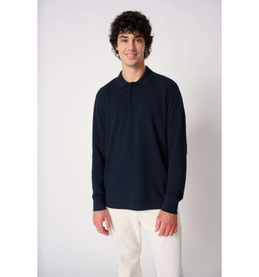 MEN'S PIQUE LONG-SLEEVES POLO SHIRT