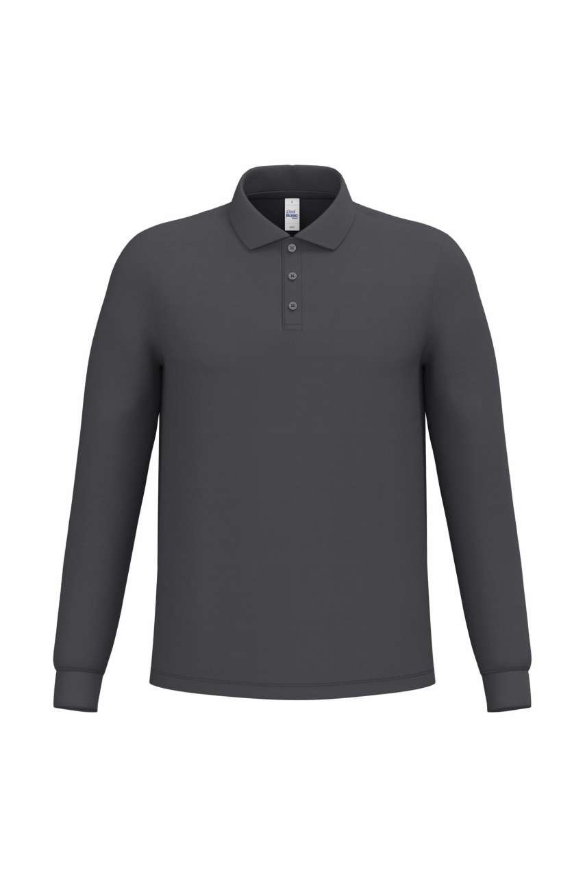 MEN'S PIQUE LONG-SLEEVES POLO SHIRT
