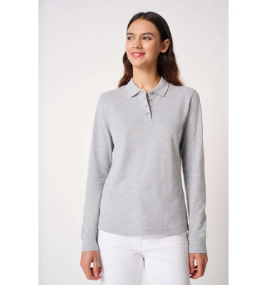 LADIES' PIQUE LONG-SLEEVES POLO SHIRT