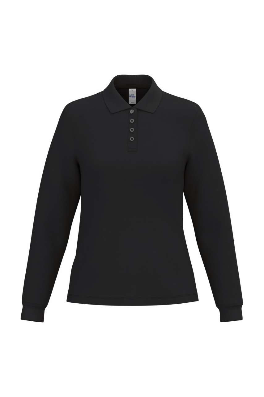 LADIES' PIQUE LONG-SLEEVES POLO SHIRT