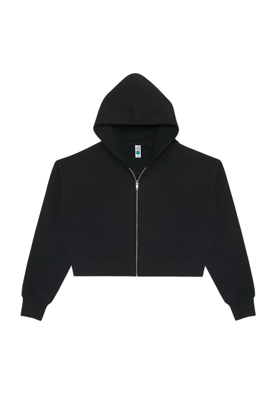WOMENS RELAXED CROP ZIP