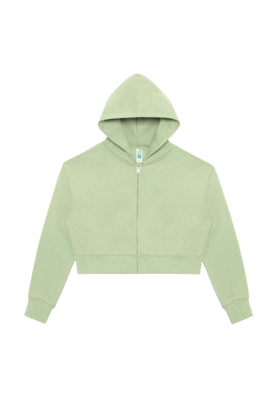 WOMENS RELAXED CROP ZIP