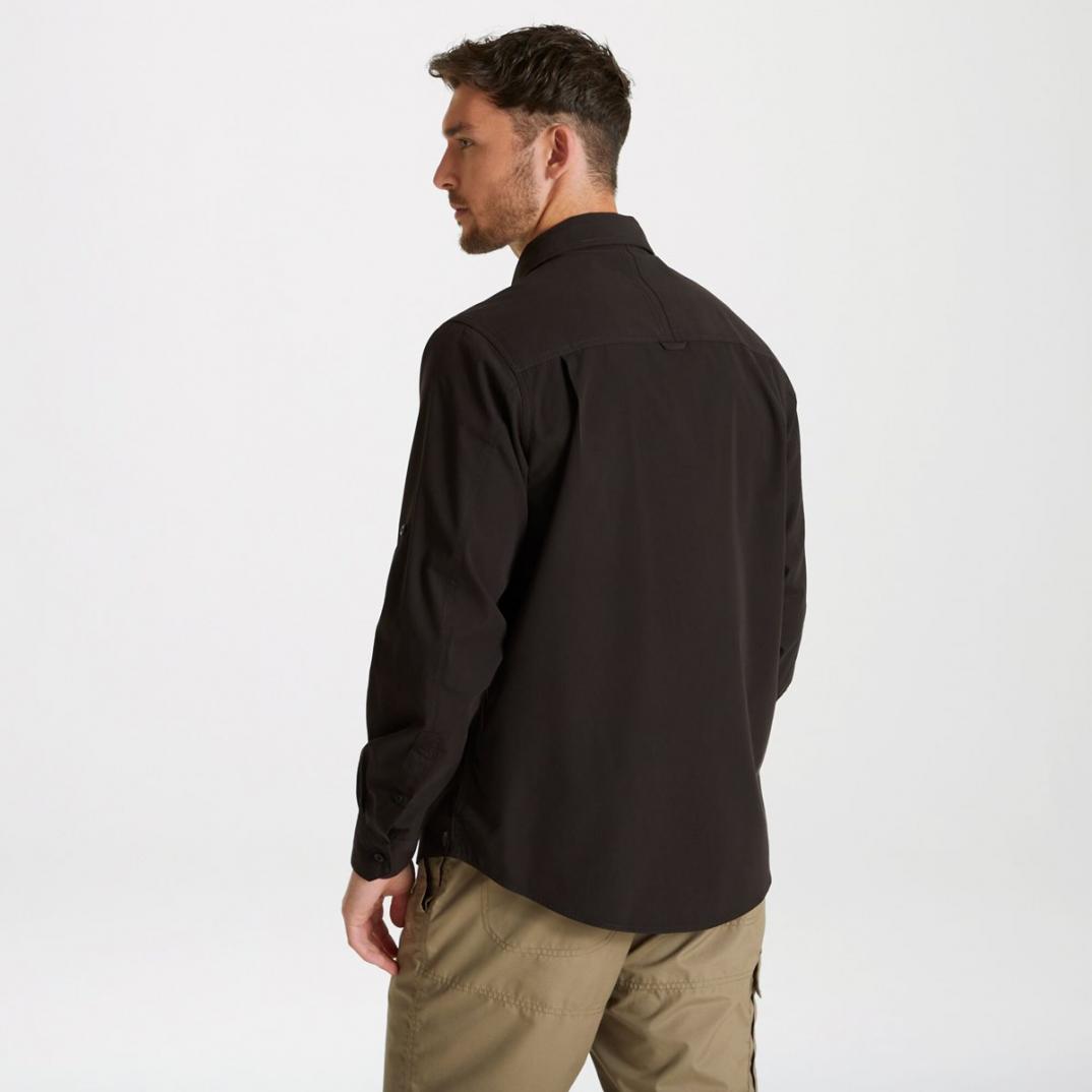 Craghoppers Expert Kiwi Long Sleeved Shirt-Black