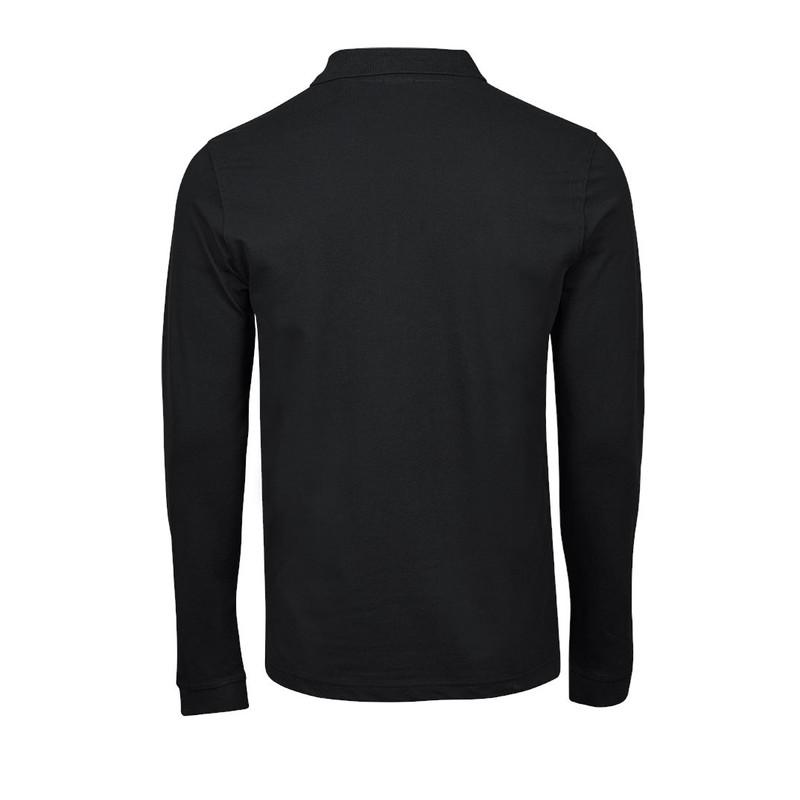 TEE JAYS Men´s Luxury Stretch Long Sleeve Polo TJ1406-Black