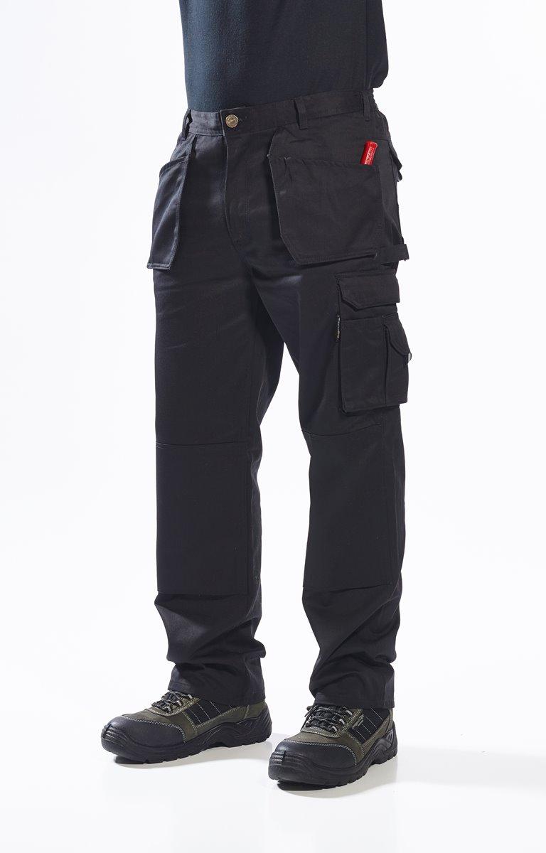 Proste spodnie robocze z kaburami PORTWEST Slate KS15-Black