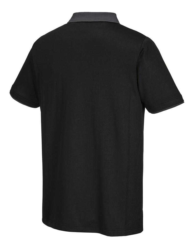 Robocza koszulka polo kontrastowa PORTWEST PW2 PW210-Black/Zoom Grey