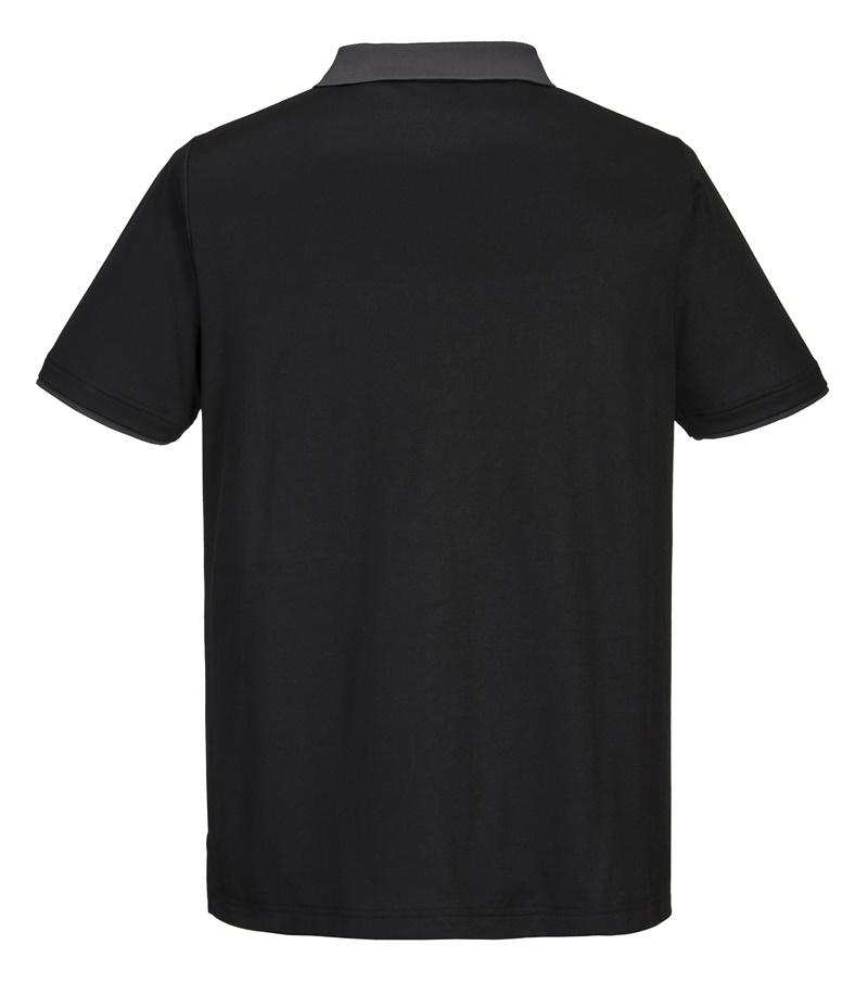 Robocza koszulka polo kontrastowa PORTWEST PW2 PW210-Black/Zoom Grey