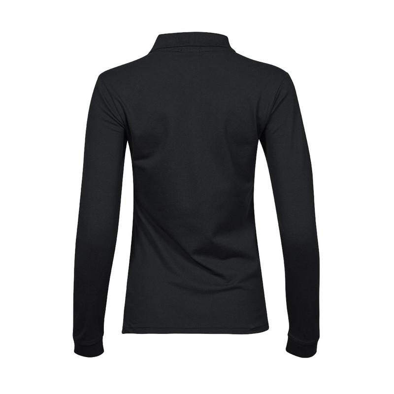 TEE JAYS Women´s Luxury Stretch Long Sleeve Polo TJ146-Black