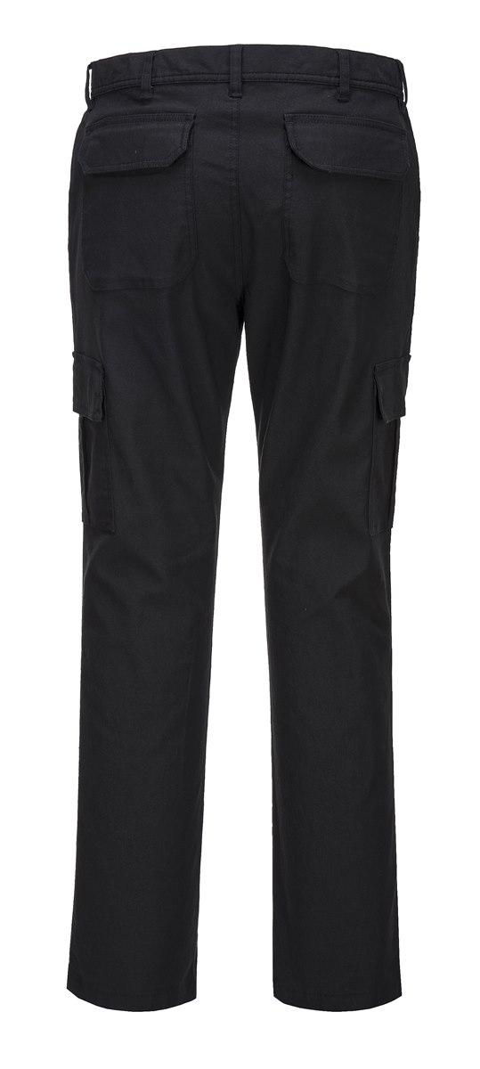 Slimowane spodnie robocze bojówki PORTWEST Stretch Slim S231-Black