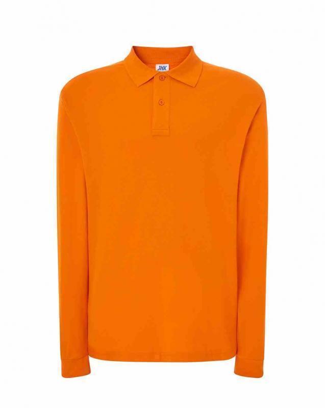 Męska koszulka polo z długim rękawem JHK PORA 210 LS -Orange