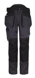 Elastyczne spodnie monterskie z kaburami PORTWEST WX3 T702-Metal Grey