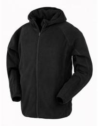 RESULT GENUINE RECYCLED RT906 Recycled Hooded Microfleece Jacket-Black