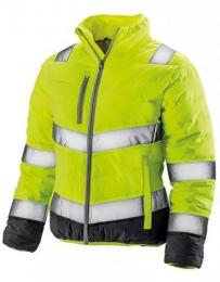 RESULT SAFE-GUARD RT325F Women´s Soft Padded Safety Jacket-Fluorescent Yellow/Grey