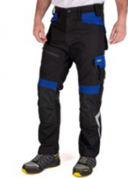Spodnie robocze męskie GOODYEAR GYPNT010 Contrast Detail Pant - BLACK/ROYAL BLUE - regular