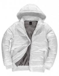 B&C Men´s Jacket Superhood– White/Warm Grey