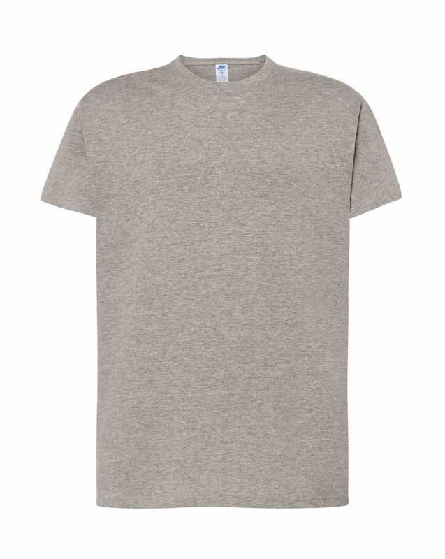 Męski t-shirt klasyczny JHK TSRA 190-Grey melange