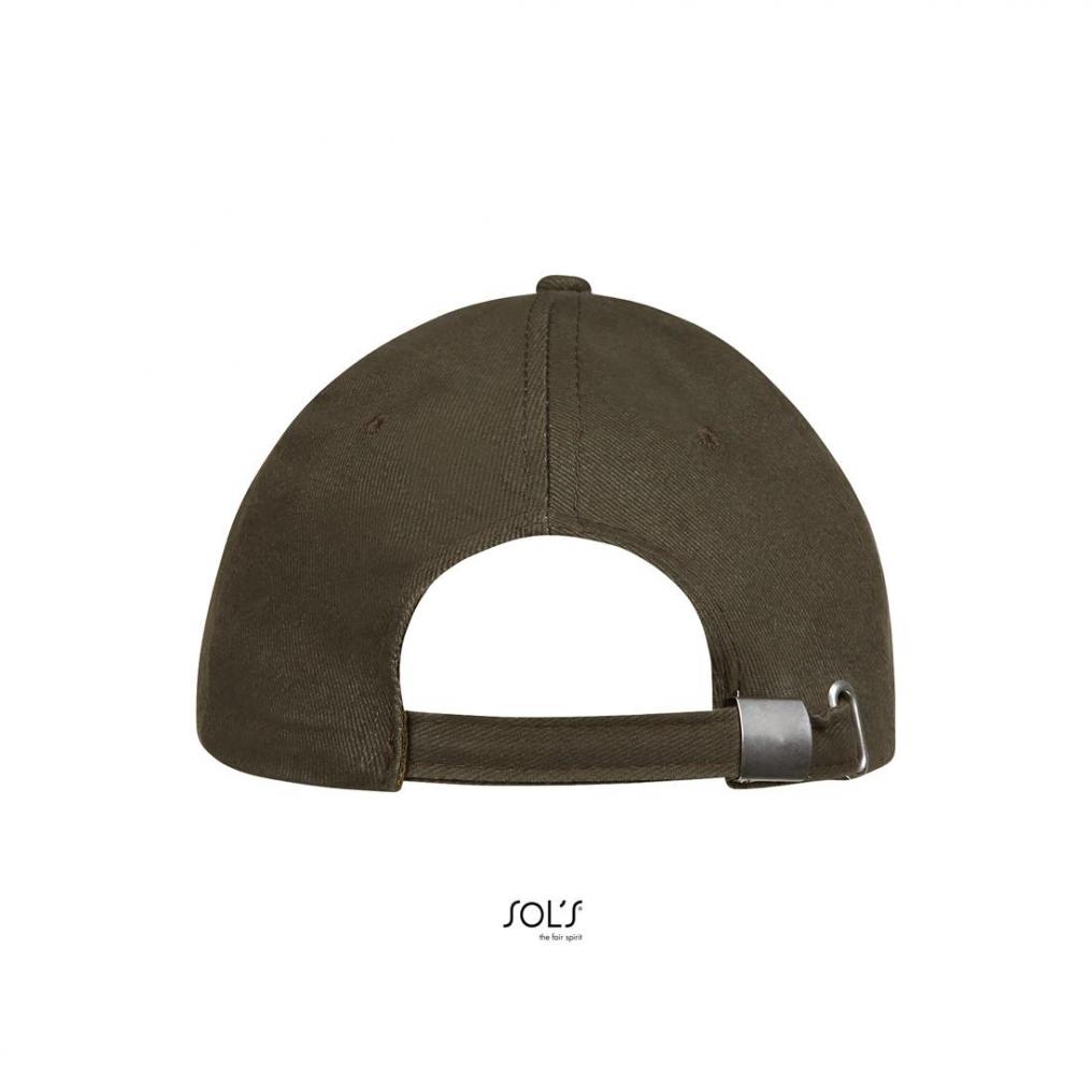 6-panelowa czapka z daszkiem SOL'S BUFFALO-Army / Beige