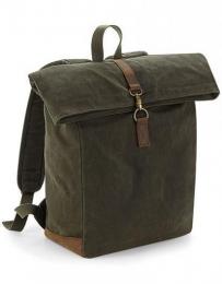 QUADRA QD655 Heritage Waxed Canvas Backpack-Olive Green