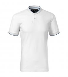 Męska koszulka polo bez kołnierzyka MALFINI Diamond 273-biały