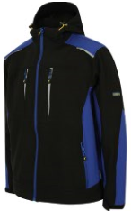 Softshell z kapturem GOODYEAR GYJKT012 Workwear Softshell Hooded Jacket - BLACK/ROYAL BLUE