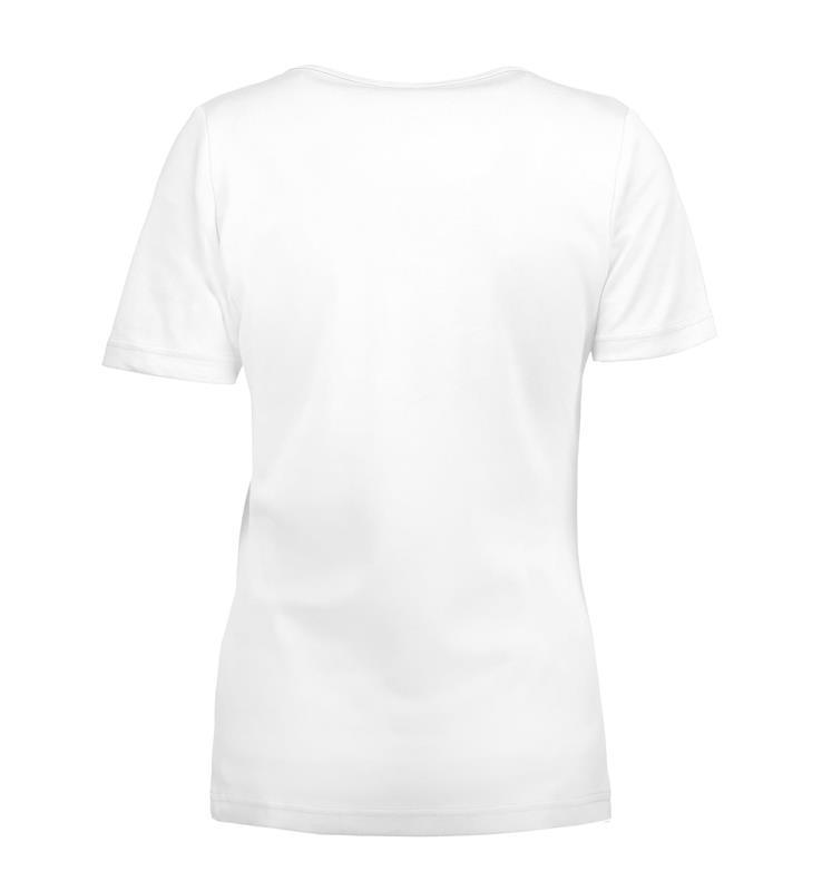 Damska koszulka ID Interlock V-neck 0506-White