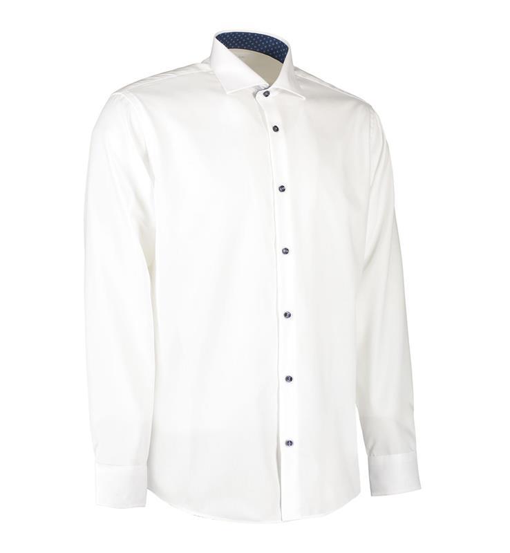 Męska koszula non iron SS Fine Twill Virginia modern S370-White
