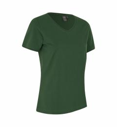 T-shirt PRO Wear CARE | V-neck | damski 0373-Bottle green