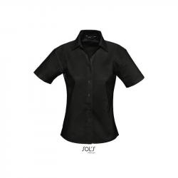 Damska koszula z krótkim rękawem SOL'S ELITE-Black