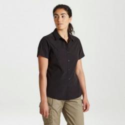 Craghoppers Expert Womens Kiwi Short Sleeved Shirt-Black