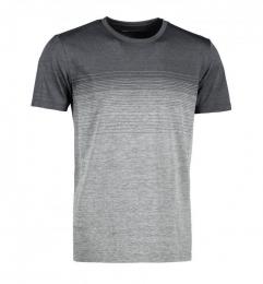 Męski t-shirt bezszwowy GEYSER paski G21024-Anthracite melange