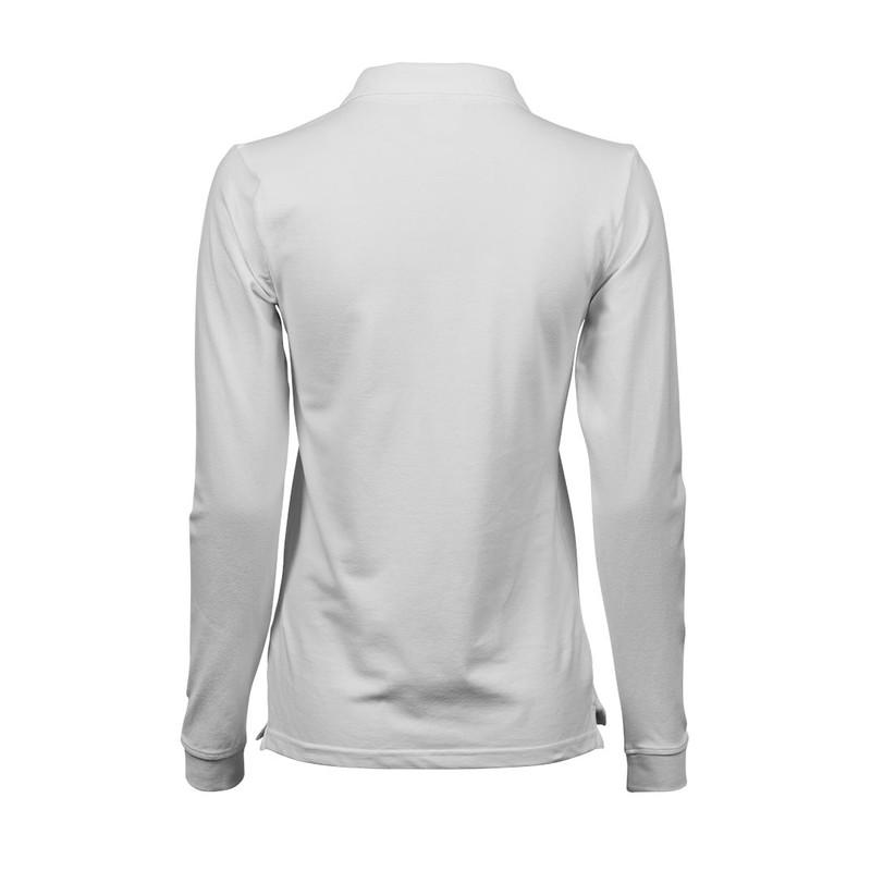 TEE JAYS Women´s Luxury Stretch Long Sleeve Polo TJ146-White