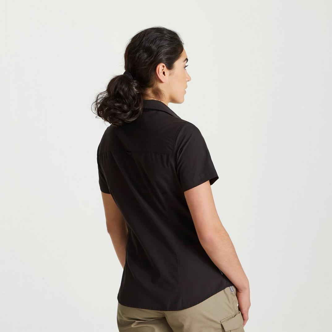 Craghoppers Expert Womens Kiwi Short Sleeved Shirt-Black