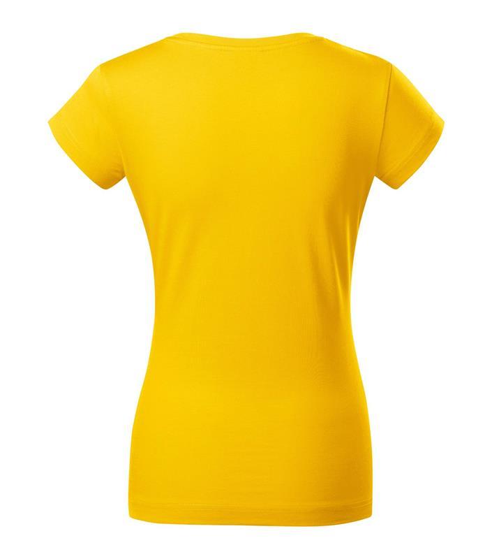 Damska koszulka MALFINI Fit V-neck 162-żółty