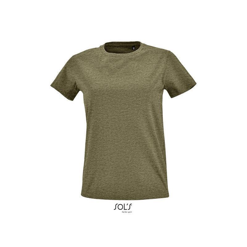 Klasyczna koszulka damska SOL'S IMPERIAL FIT WOMEN-Heather khaki