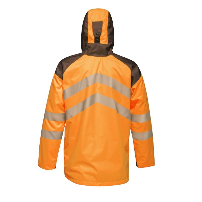 Wodoodporna kurtka ostrzegawcza Regatta Professional TACTICAL HI-VIS JACKET-Orange/Grey