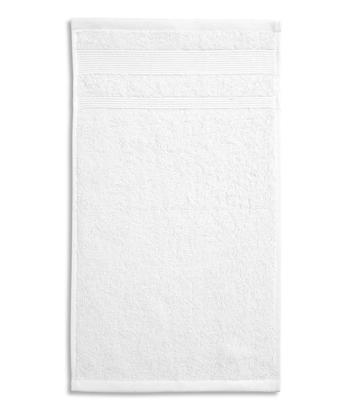 Mały ręcznik reklamowy MALFINI Organic 30 x 50 cm 916-biały