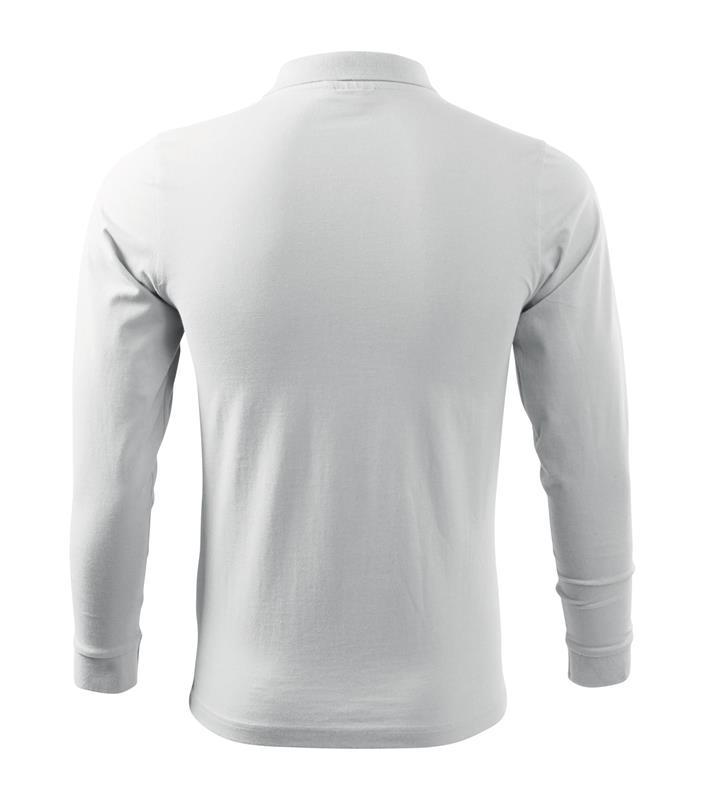Koszulka polo z długim rękawem MALFINI Single J. LS 211-biały