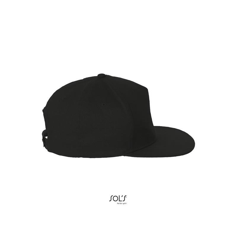 5-panelowa czapka z prostym daszkiem SOL'S SONIC-Black