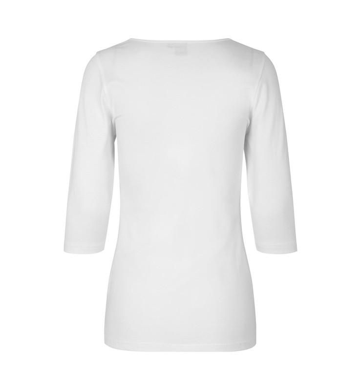 T-shirt stretch | rękaw 3/4 | damski-White