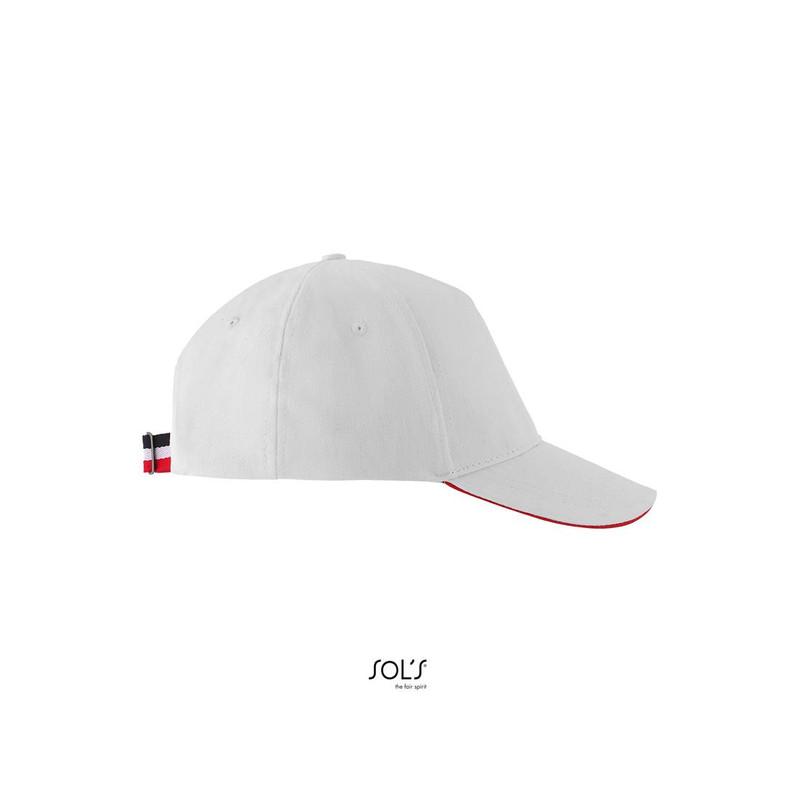 5-panelowa czapka z daszkiem SOL'S LONGCHAMP-White