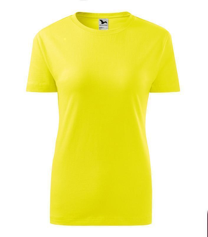 Klasyczna koszulka damska MALFINI Classic New 133-cytrynowy