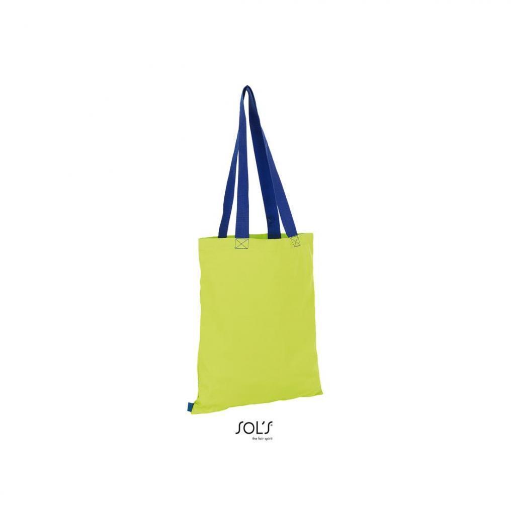 Wytrzymała torba na zakupy SOL'S HAMILTON-Neon lime / Royal blue