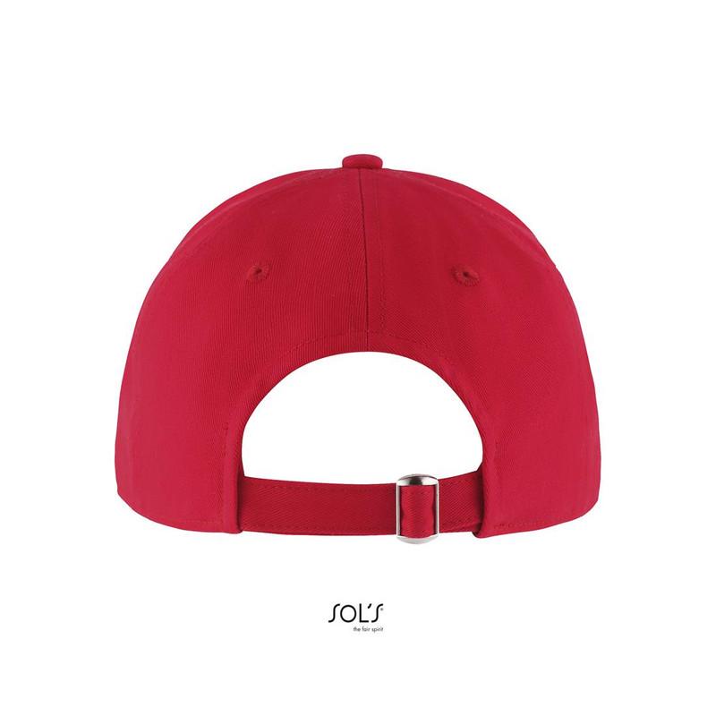 6-panelowa czapka z daszkiem SOL'S BLAZE-Red