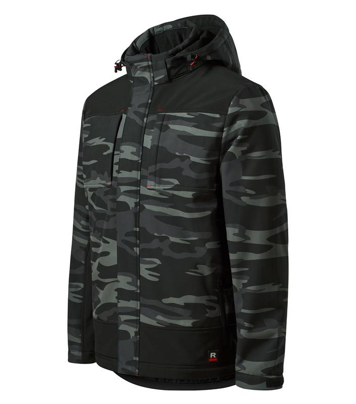 Softshell zimowy męski RIMECK Vertex Camo W56-camouflage dark gray