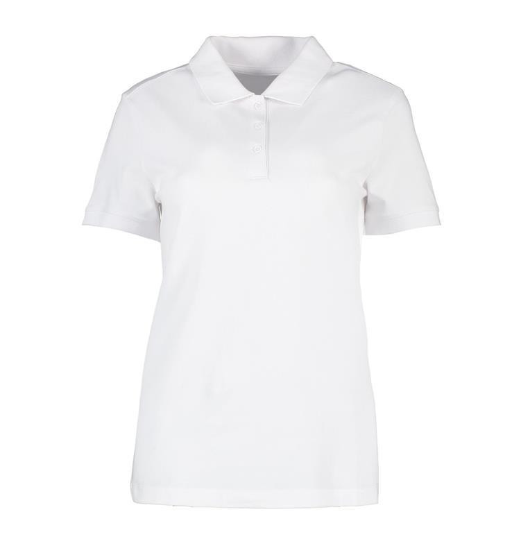 Damska  koszulka polo ekologiczna ID 0587-White